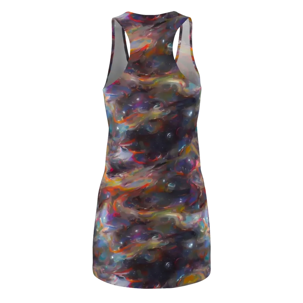 Chromatic Flux on Racerback Dress — Back