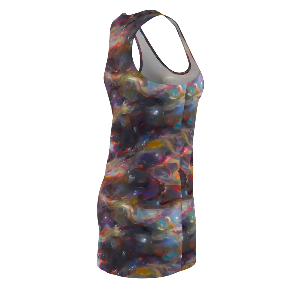 Chromatic Flux on Racerback Dress — Back Side