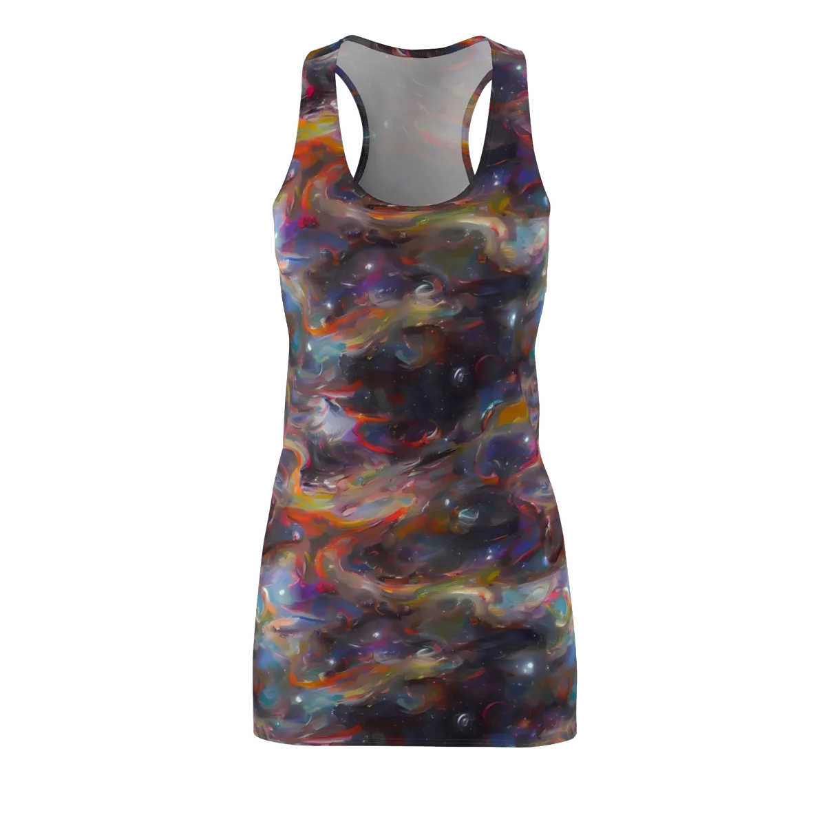Chromatic Flux on Racerback Dress — Front