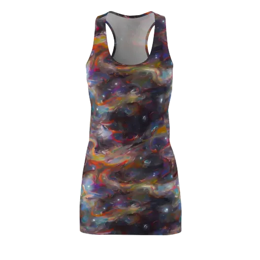 Chromatic Flux on a Racerback Dress