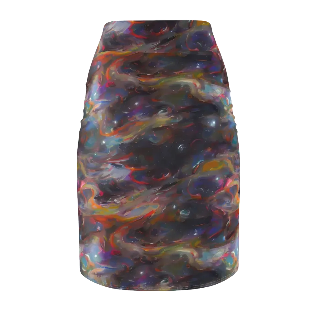 Chromatic Flux on Pencil Skirt — Back