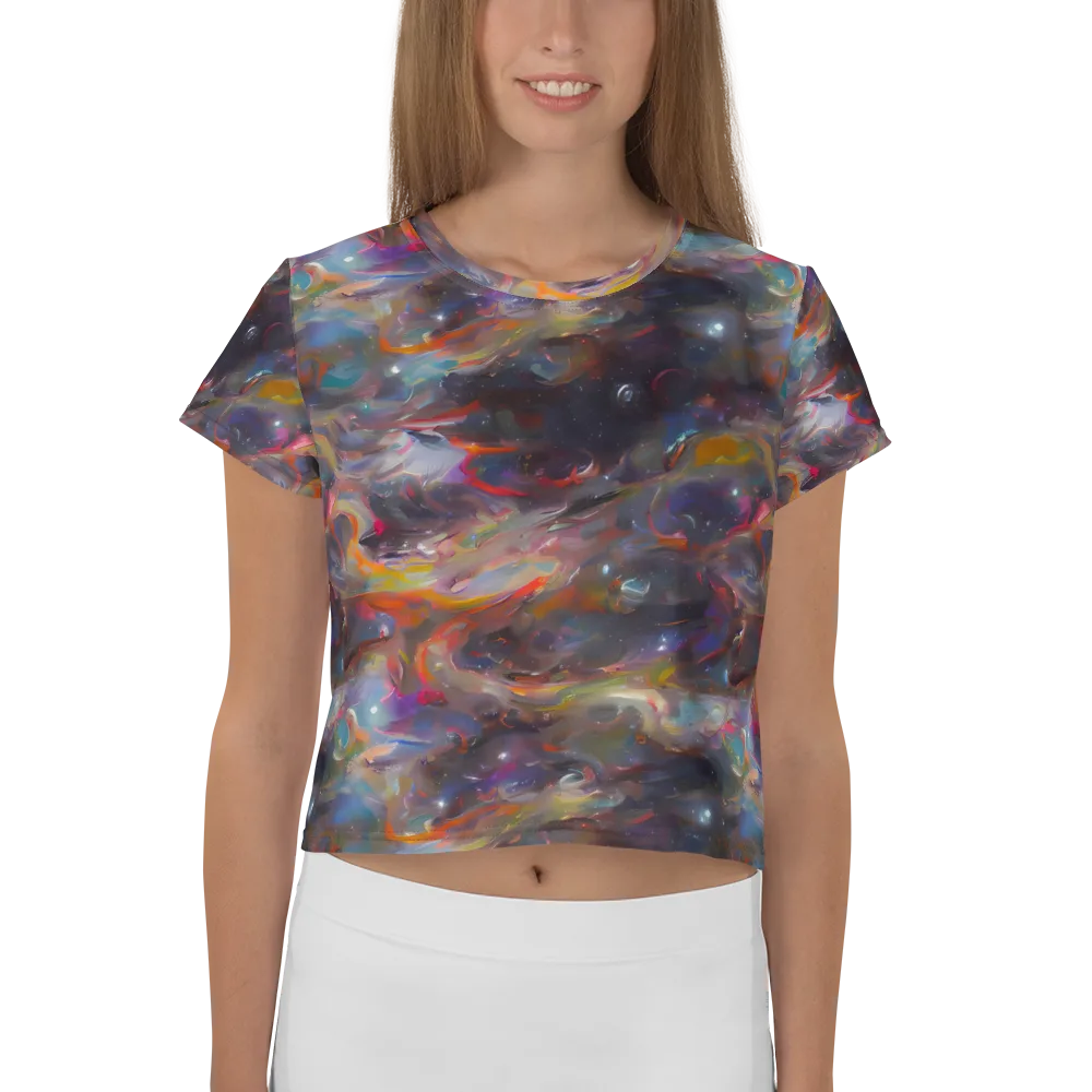 Chromatic Flux on Crop Tee — Front
