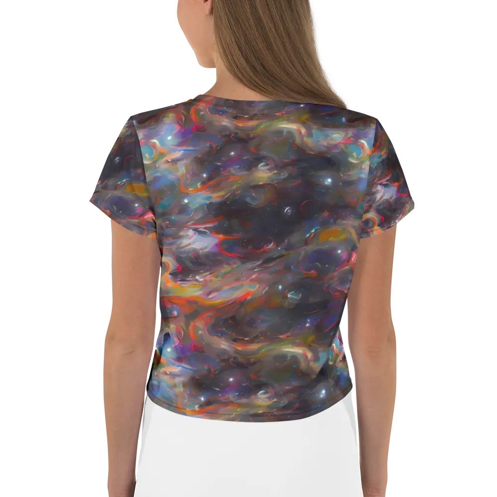Chromatic Flux on Crop Tee — Back