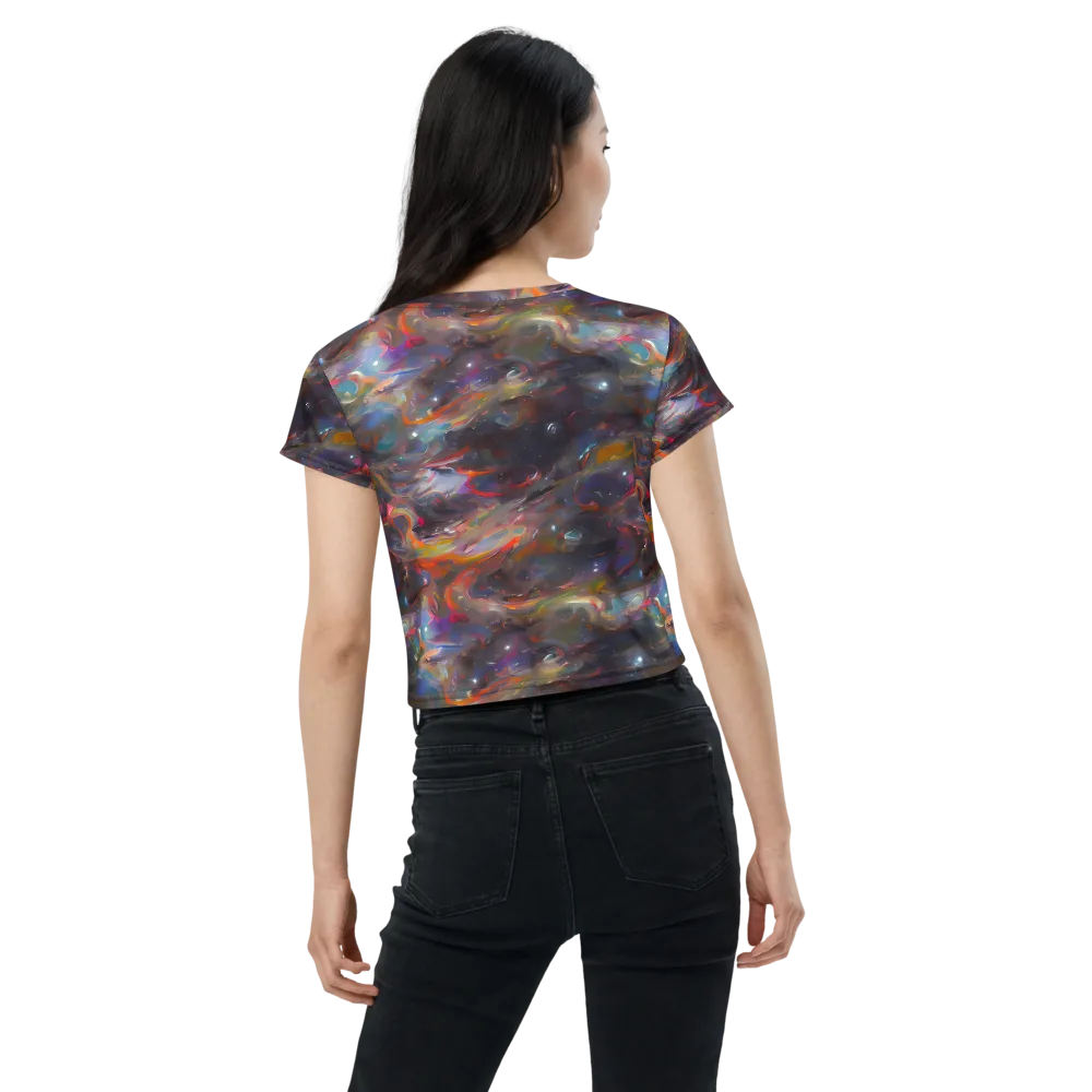 Chromatic Flux on Crop Tee — Back