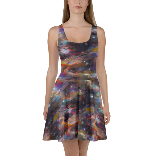Chromatic Flux on a Skater Dress