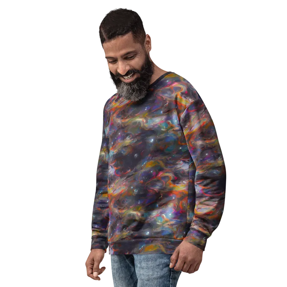 Chromatic Flux on Sweatshirt — Left Front