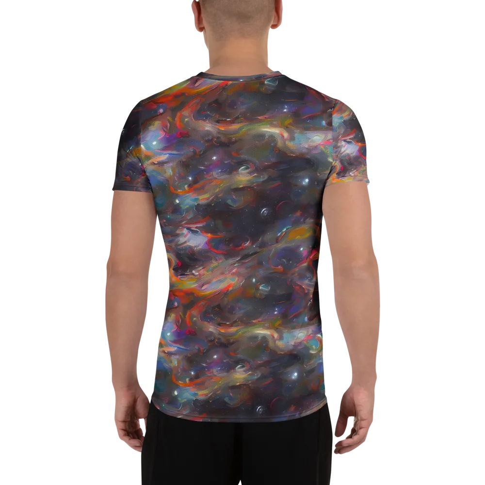 Chromatic Flux on Men's Athletic T-Shirt — Back