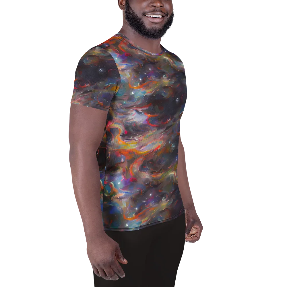 Chromatic Flux on Men's Athletic T-Shirt — Right