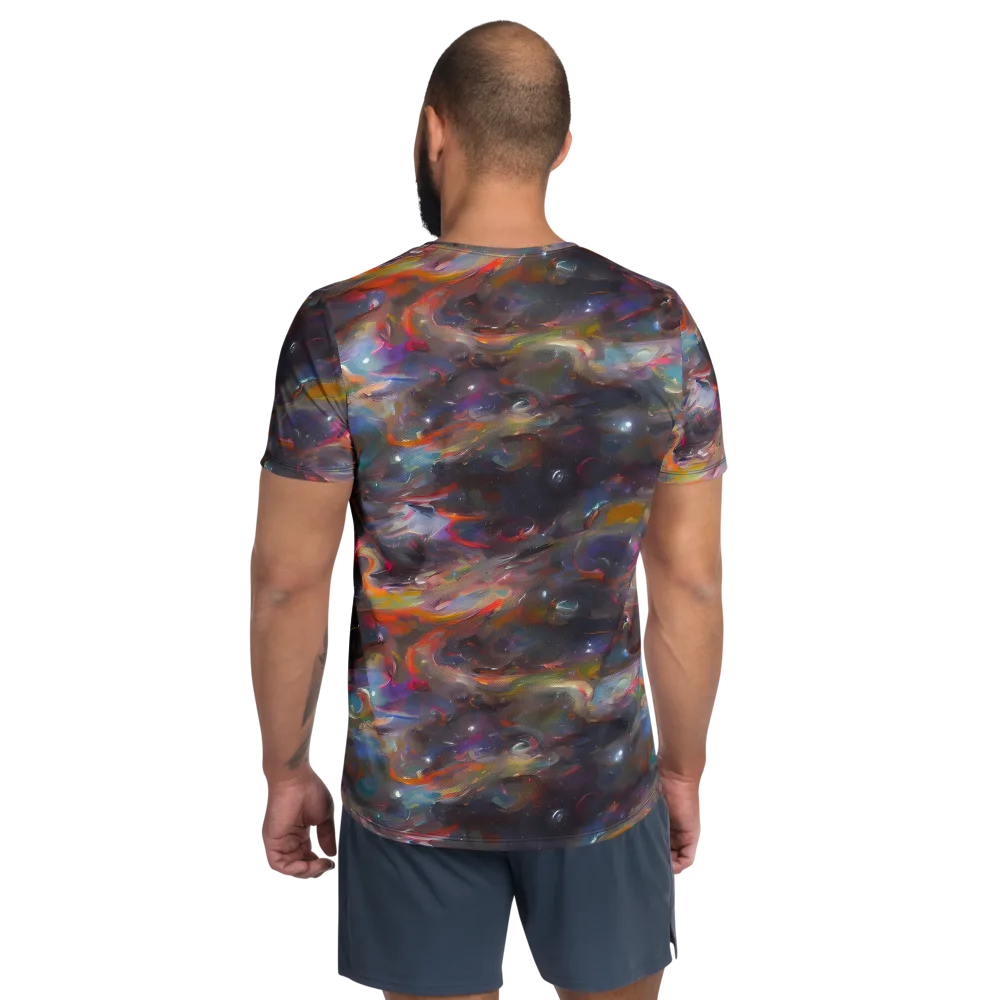 Chromatic Flux on Men's Athletic T-Shirt — Back
