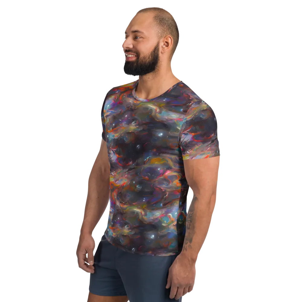 Chromatic Flux on Men's Athletic T-Shirt — Left