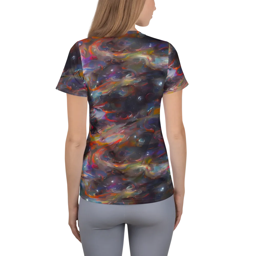 Chromatic Flux on Women's Athletic T-Shirt — Back