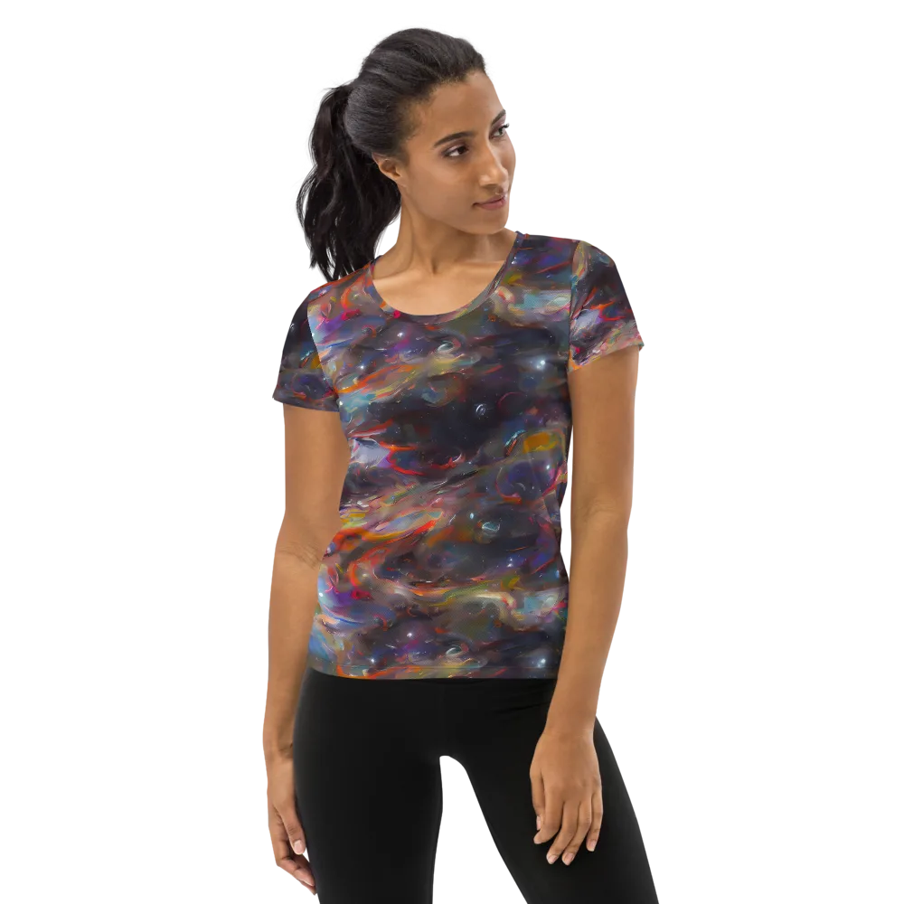 Chromatic Flux on Women's Athletic T-Shirt — Front