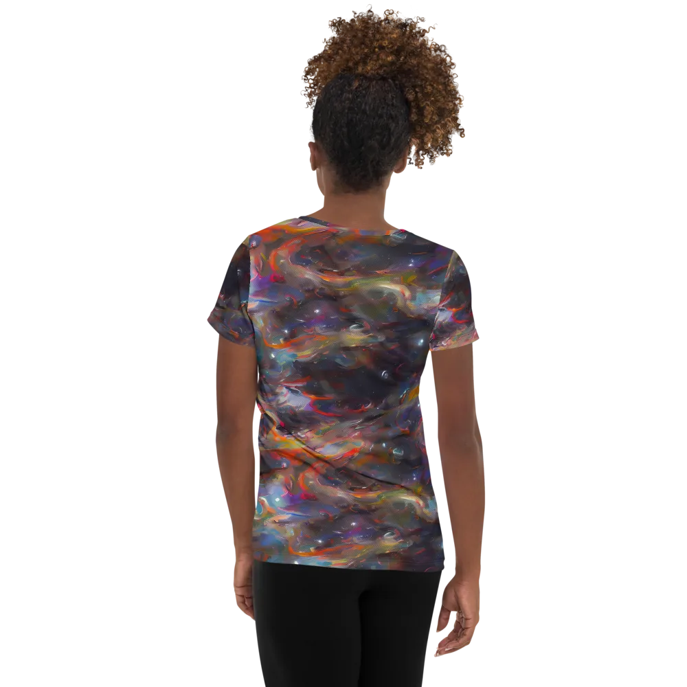 Chromatic Flux on Women's Athletic T-Shirt — Back