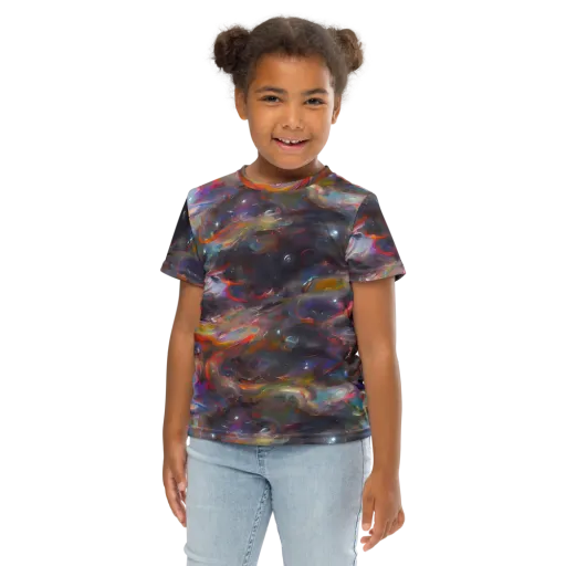 Chromatic Flux on a Kids Crew Neck T-Shirt