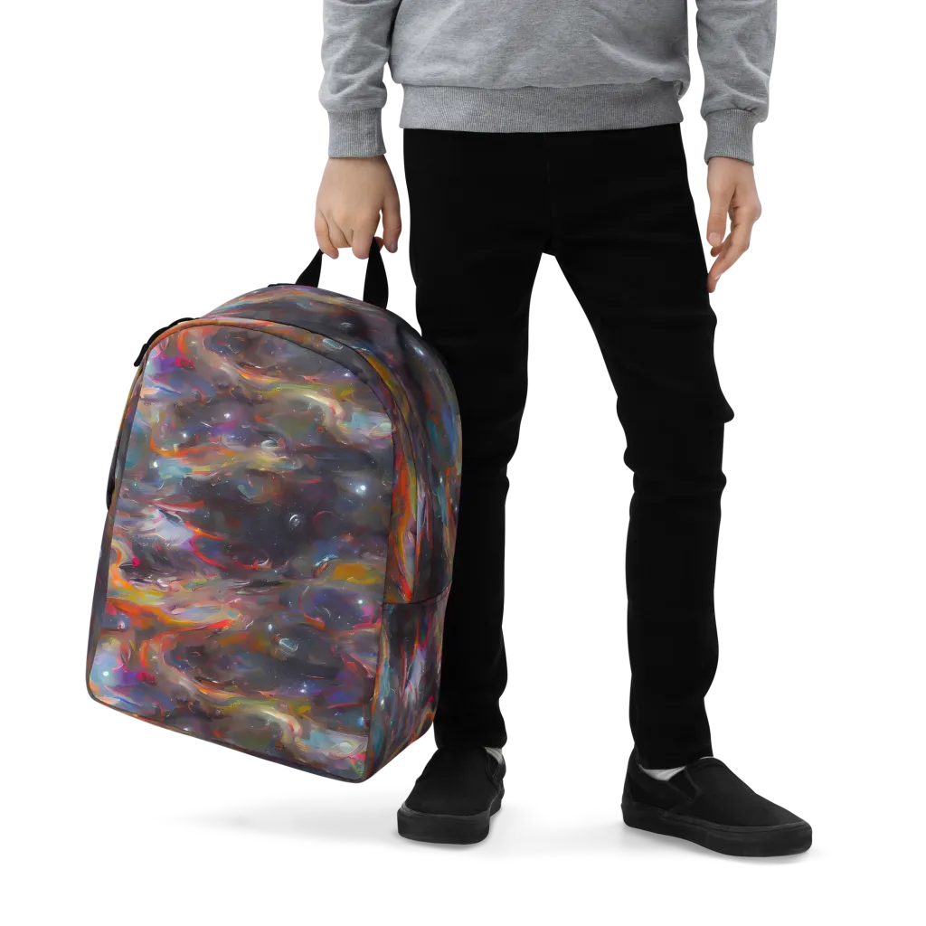 Chromatic Flux on Minimalist Backpack — Zoomed-in