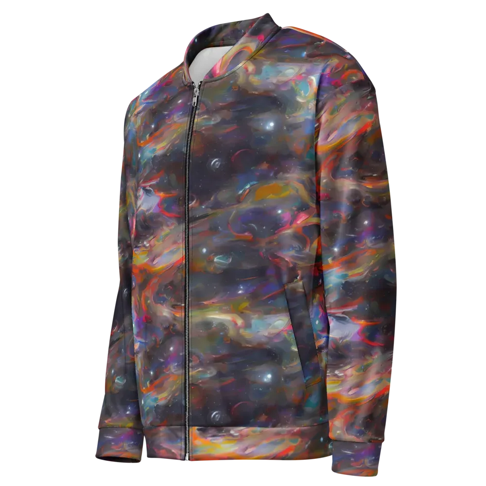 Chromatic Flux on Bomber Jacket — Left Front