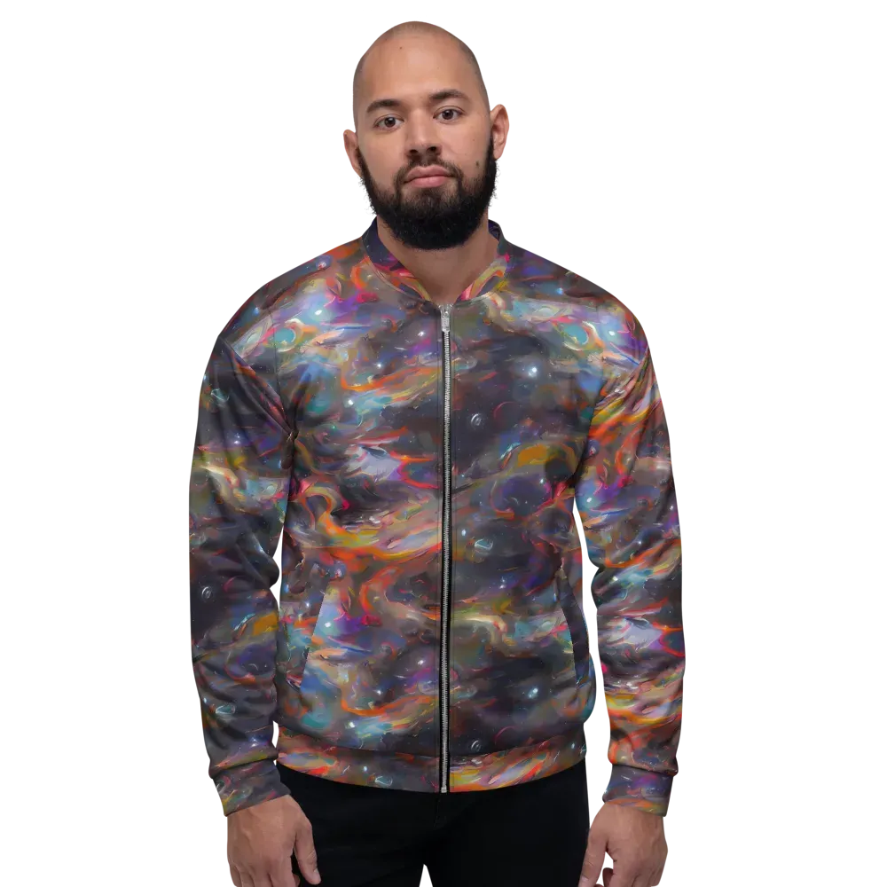Chromatic Flux on Bomber Jacket — Front
