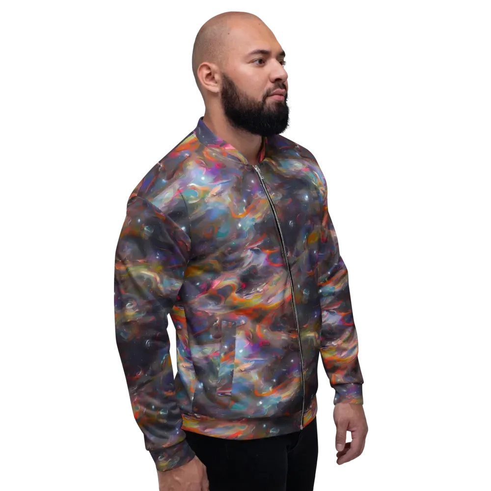 Chromatic Flux on Bomber Jacket — Right