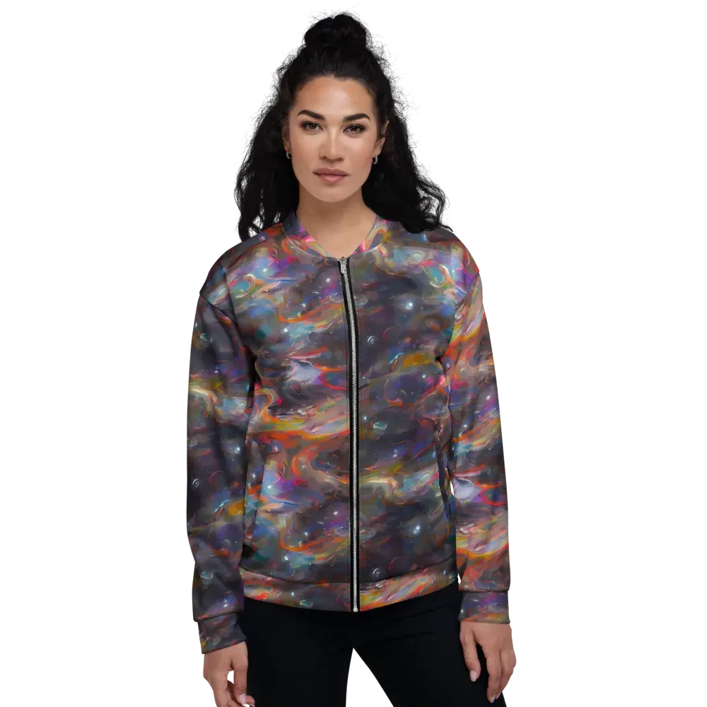 Chromatic Flux on Bomber Jacket — Front