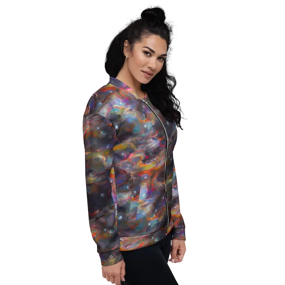 Chromatic Flux on Bomber Jacket — Right