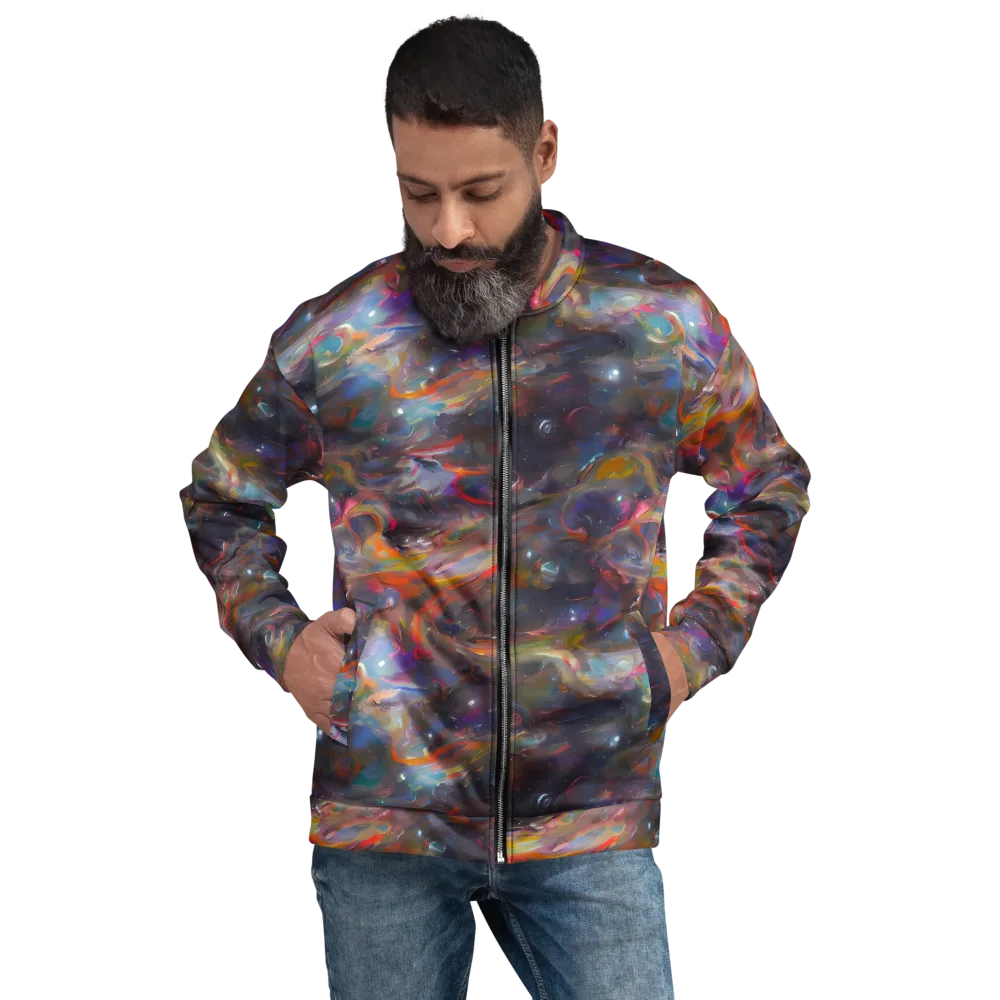 Chromatic Flux on Bomber Jacket — Front