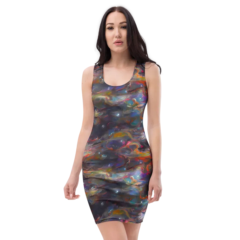 Chromatic Flux on Bodycon Dress — Front