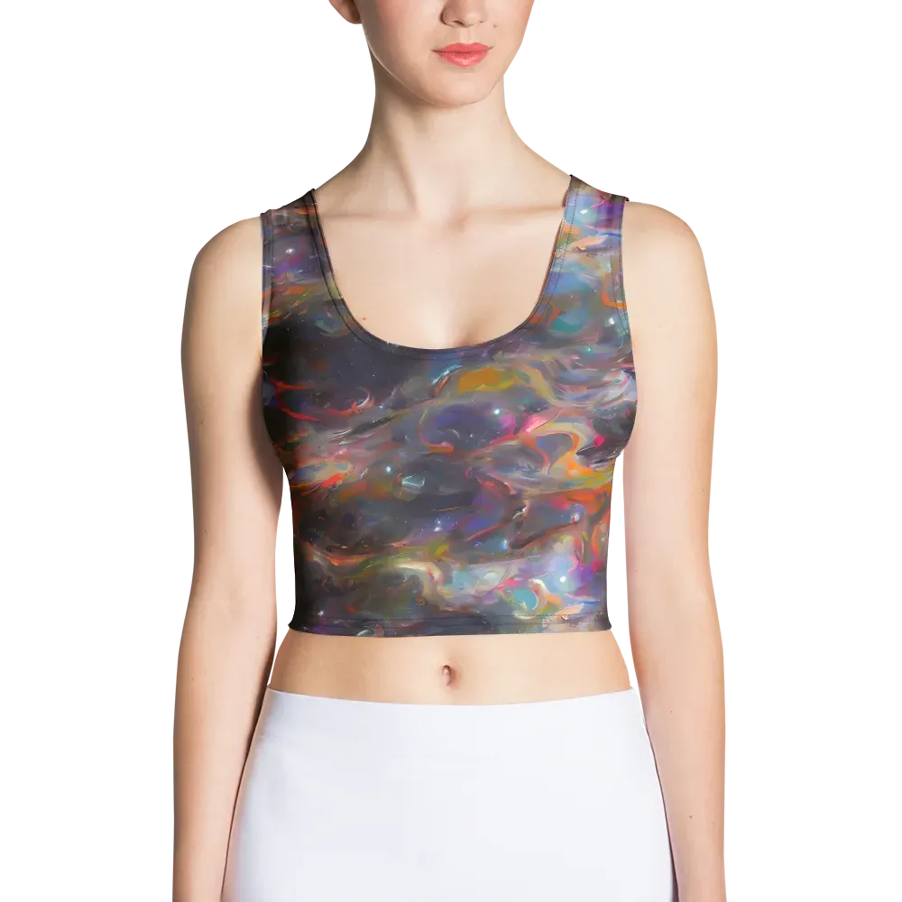 Chromatic Flux on Crop Top — Front