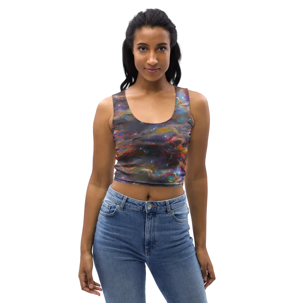 Chromatic Flux on Crop Top — Front