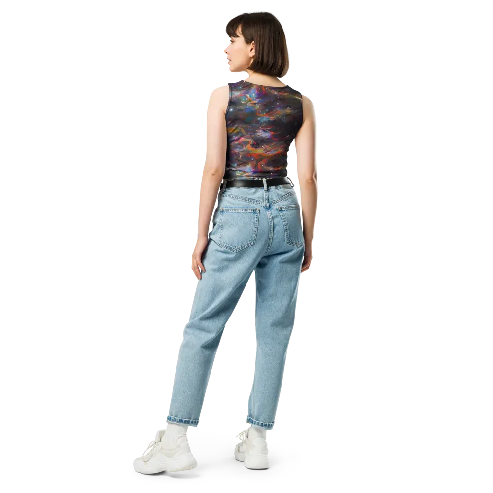 Chromatic Flux on Crop Top — Back