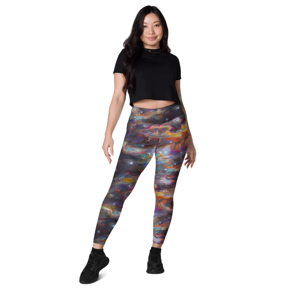 Chromatic Flux on Leggings with Pockets — Front