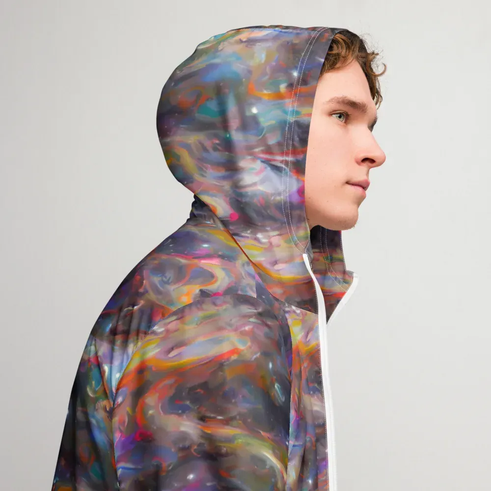Chromatic Flux on Men's Windbreaker — Right