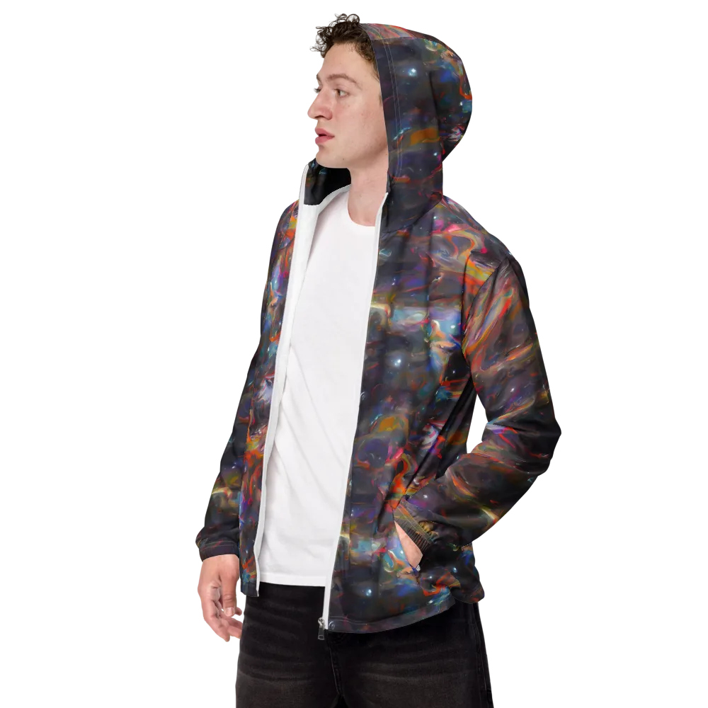Chromatic Flux on Men's Windbreaker — Left Front