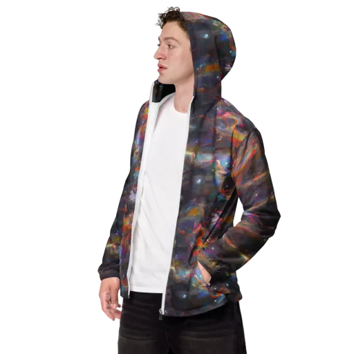 Chromatic Flux on a Men's Windbreaker