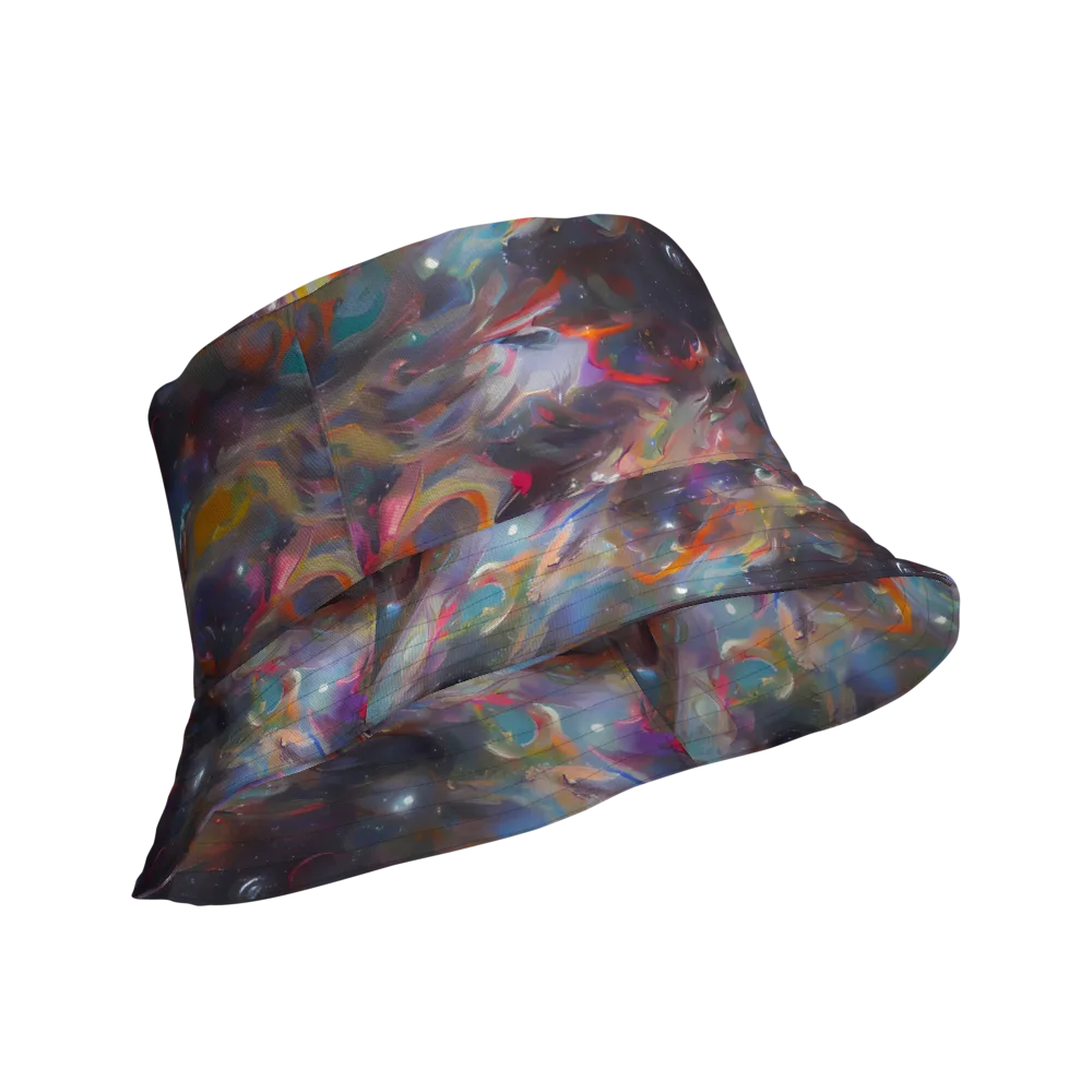 Chromatic Flux on Reversible Bucket Hat — Product details Outside