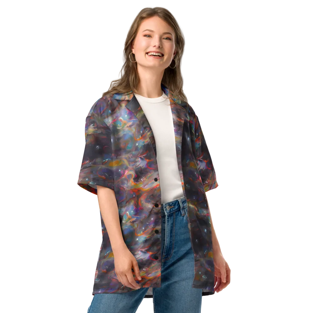 Chromatic Flux on Button Shirt — Front