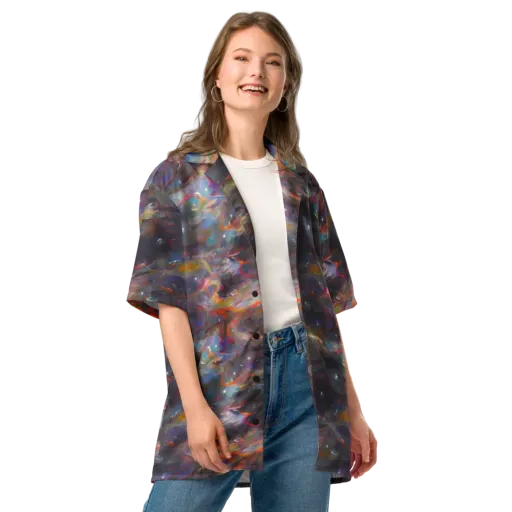 Chromatic Flux on a Button Shirt