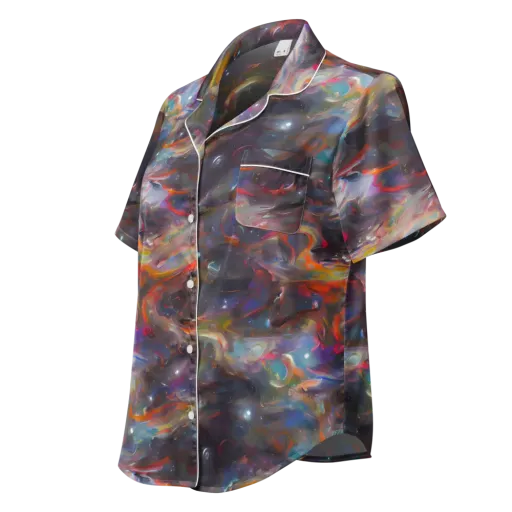 Chromatic Flux on a Women's Short Sleeve Pajama Top