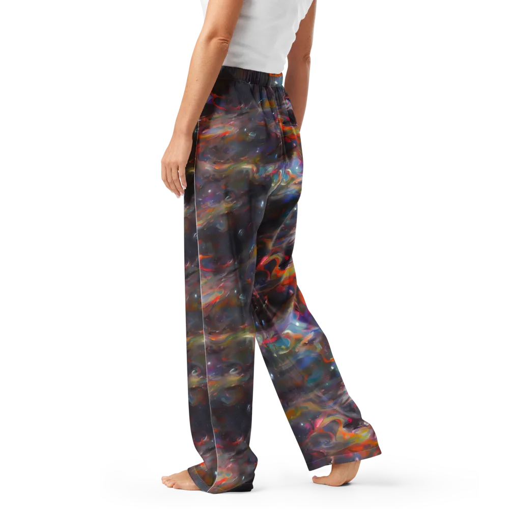 Chromatic Flux on Women's Pajama Pants — Left