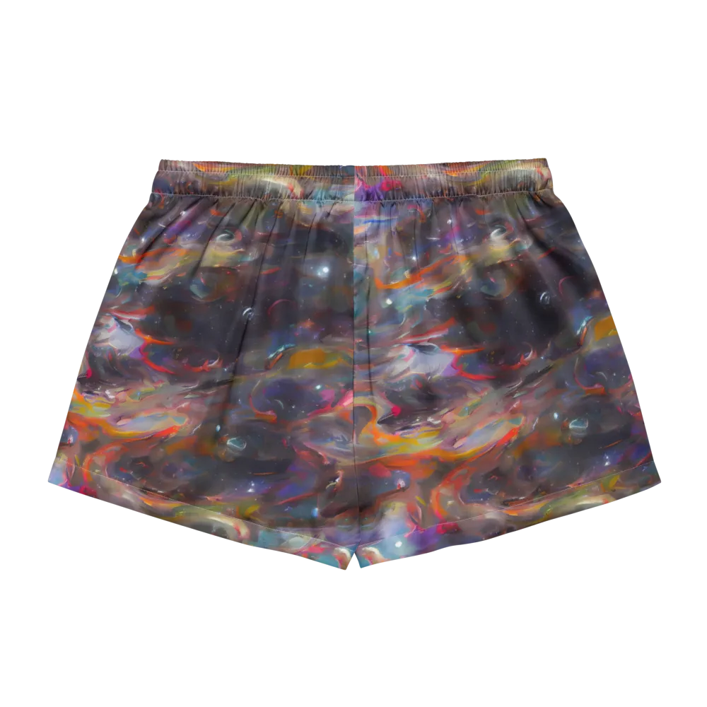 Chromatic Flux on Women's Pajama Shorts — Back