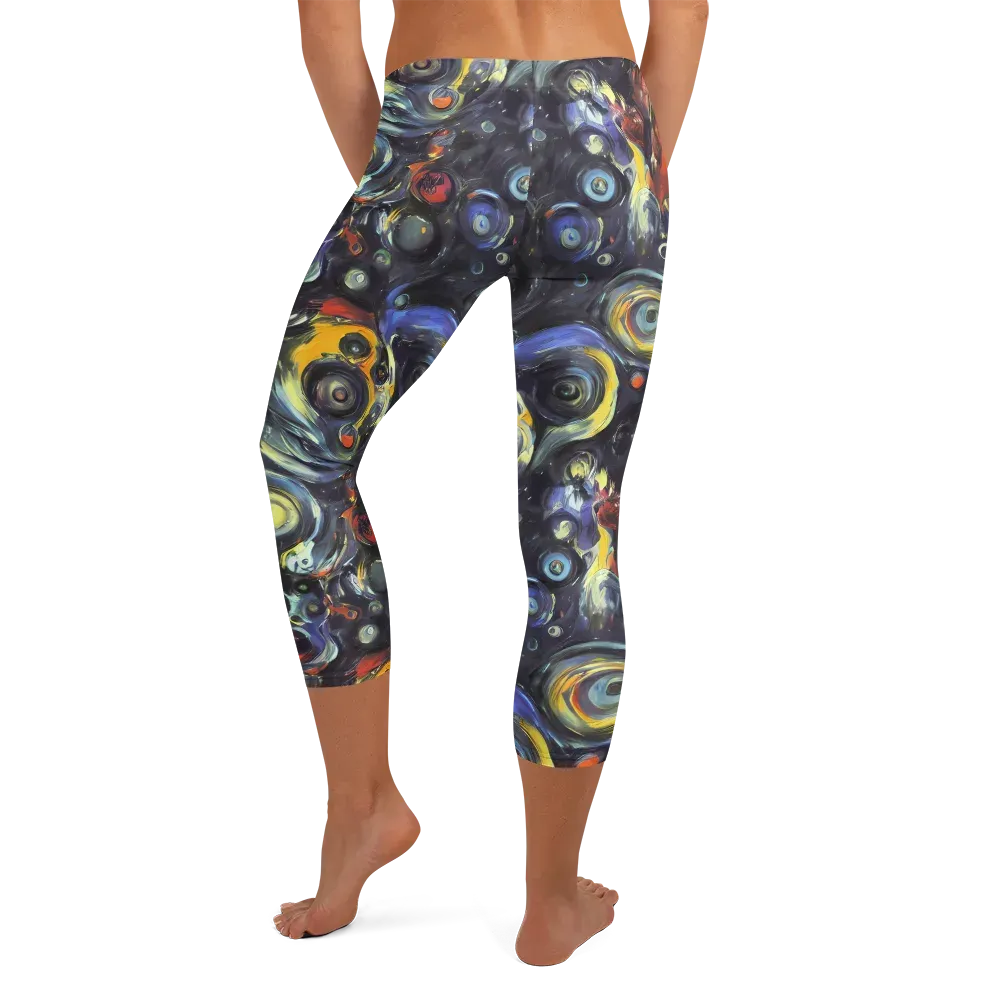 Corinthian Swirl on Capri Leggings — Back
