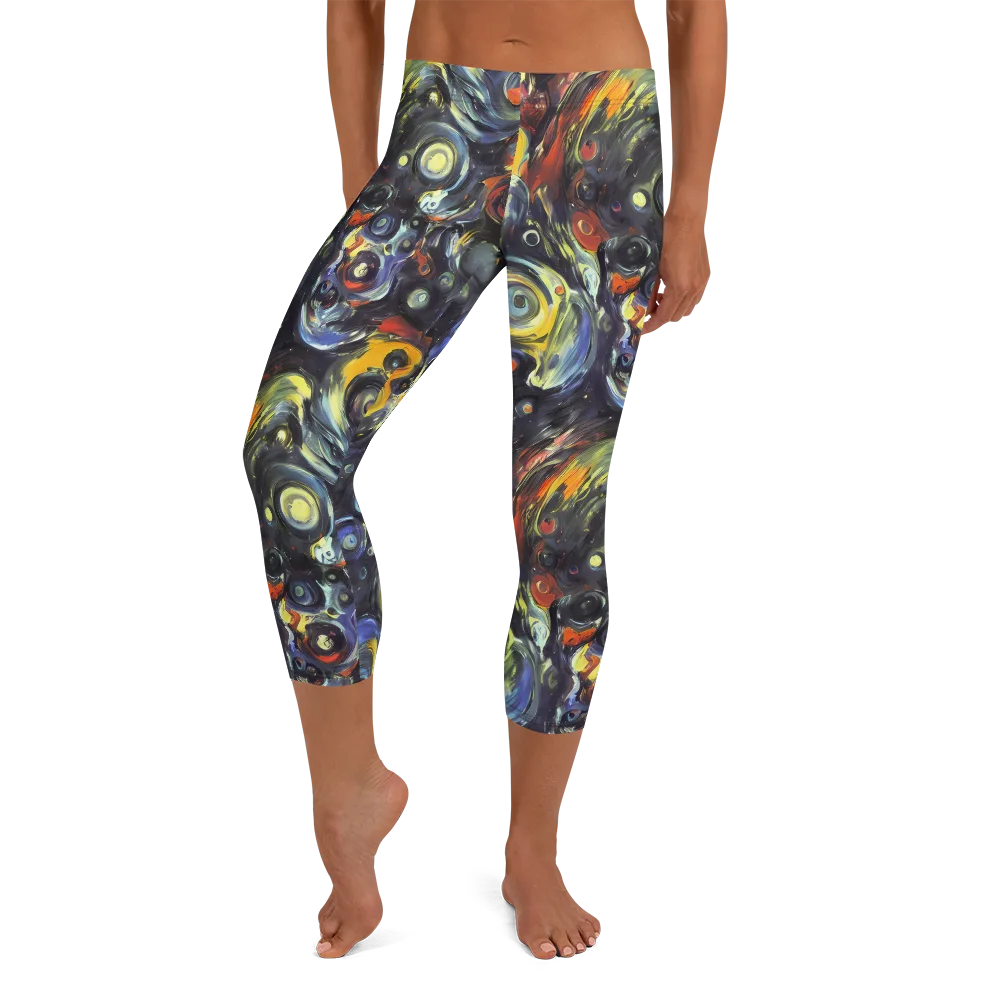 Corinthian Swirl on Capri Leggings — Front