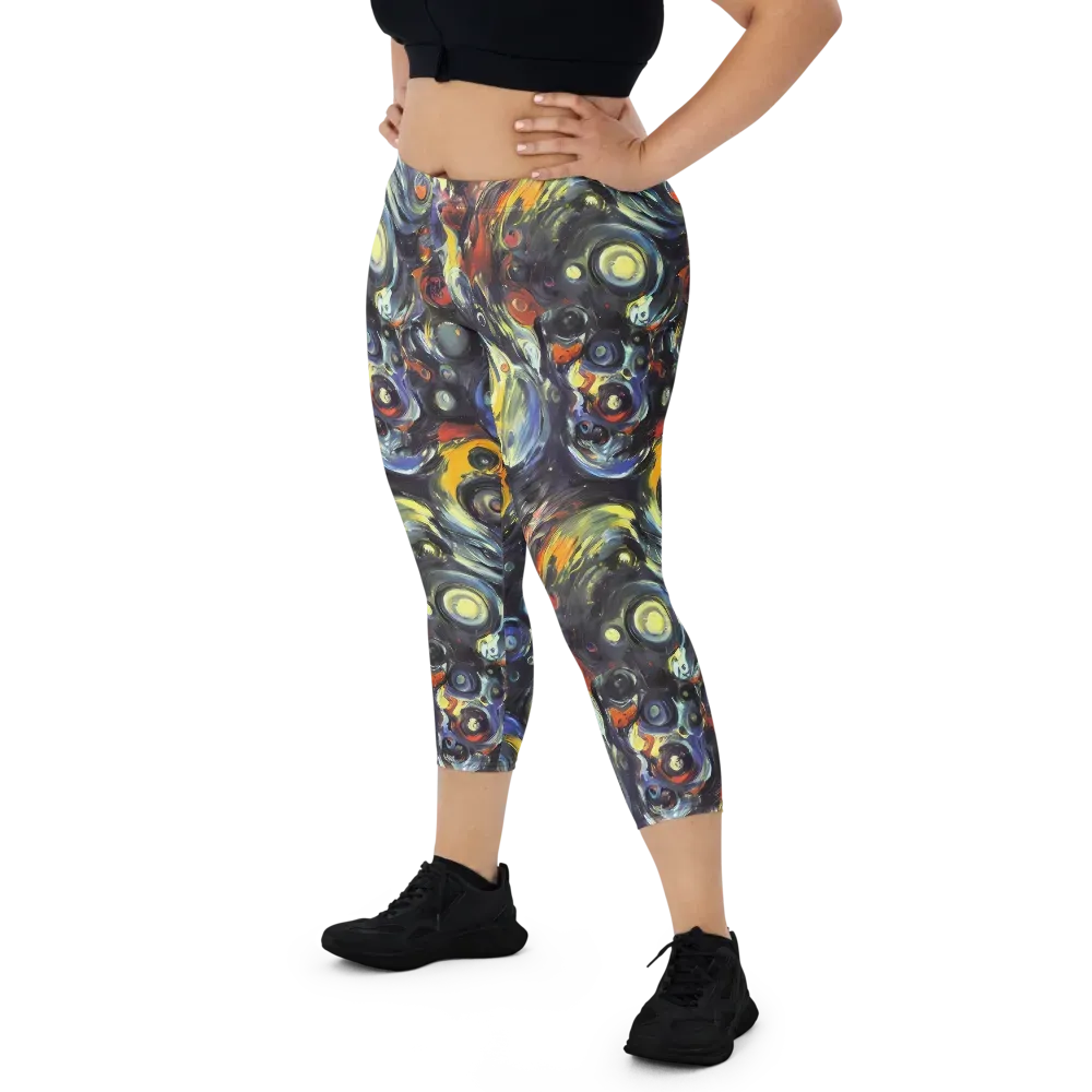 Corinthian Swirl on Capri Leggings — Front