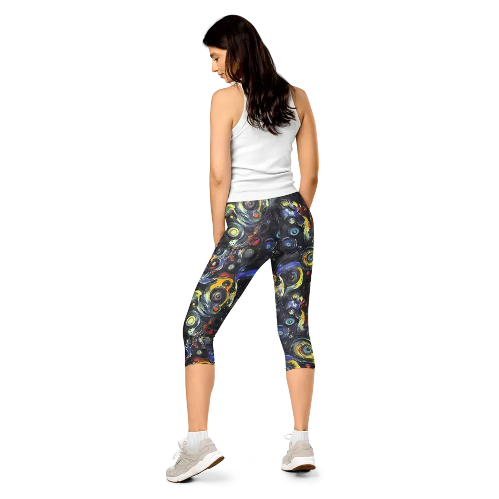 Corinthian Swirl on Capri Leggings — Back