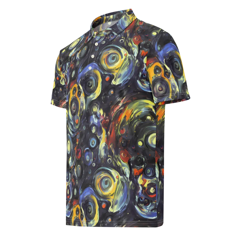 Corinthian Swirl on Men's Slim Fit Polo Shirt — Left Front