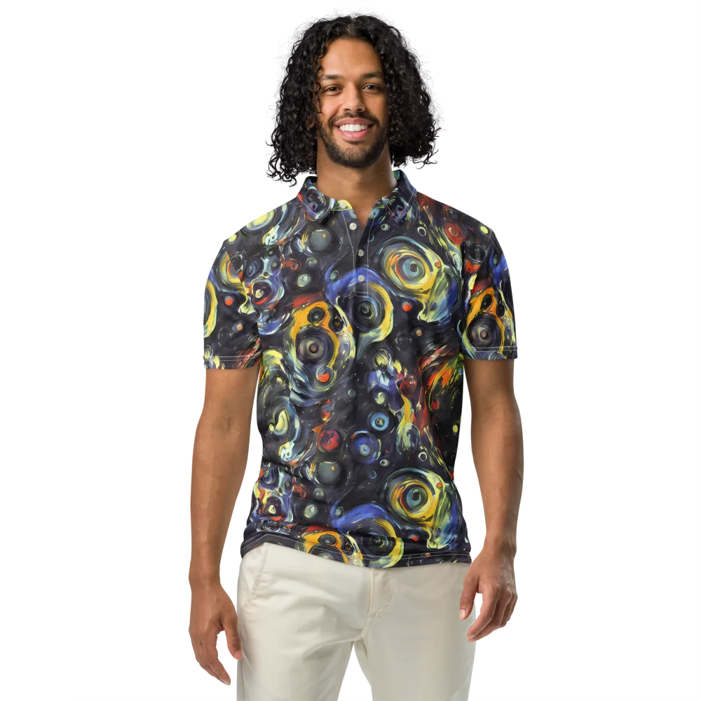 Corinthian Swirl on Men's Slim Fit Polo Shirt — Front
