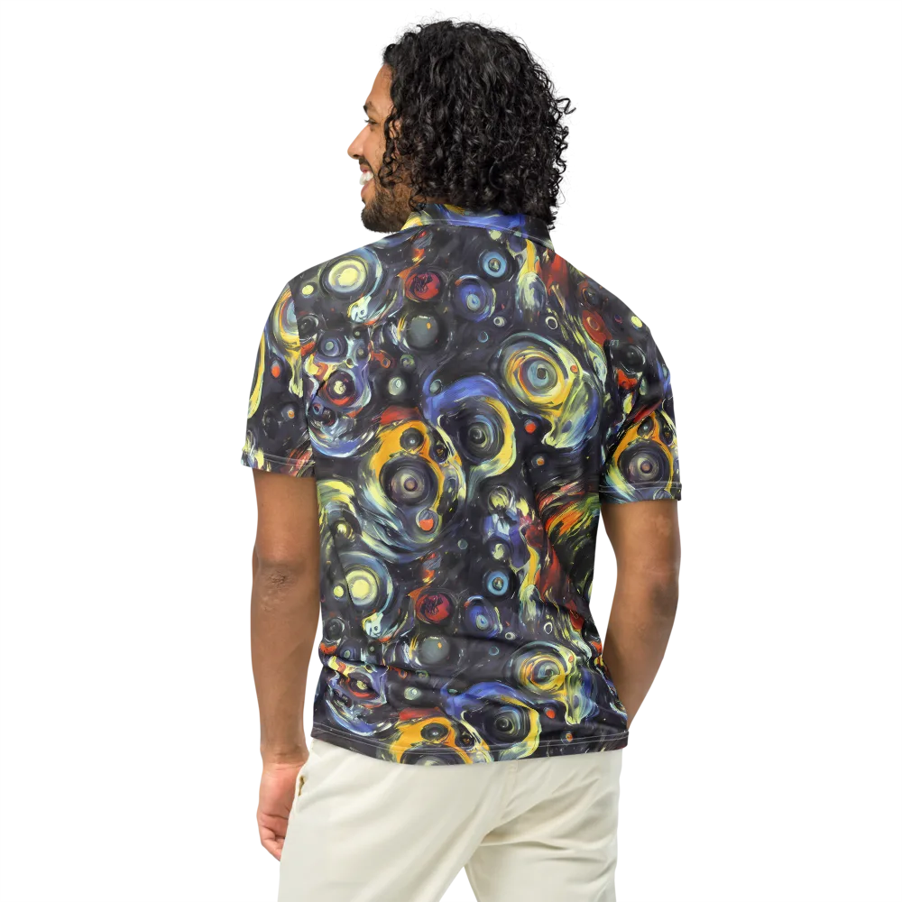 Corinthian Swirl on Men's Slim Fit Polo Shirt — Back