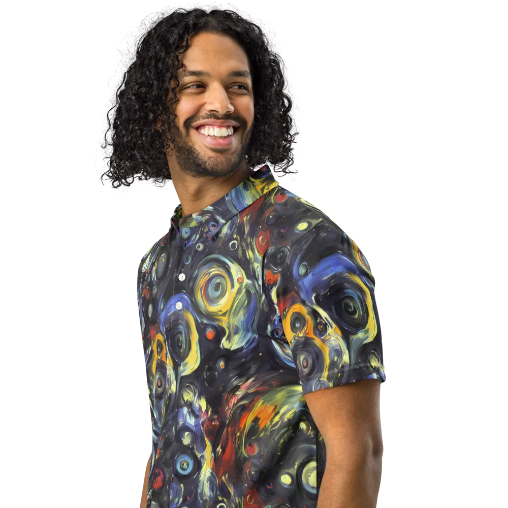 Corinthian Swirl on Men's Slim Fit Polo Shirt — Left Front