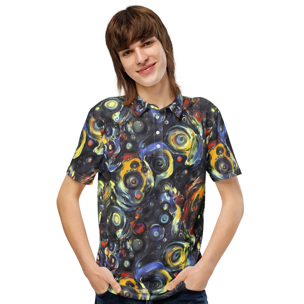 Corinthian Swirl on Men's Slim Fit Polo Shirt — Front
