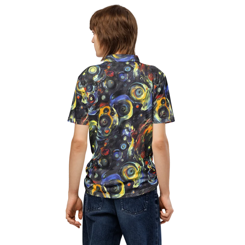Corinthian Swirl on Men's Slim Fit Polo Shirt — Back