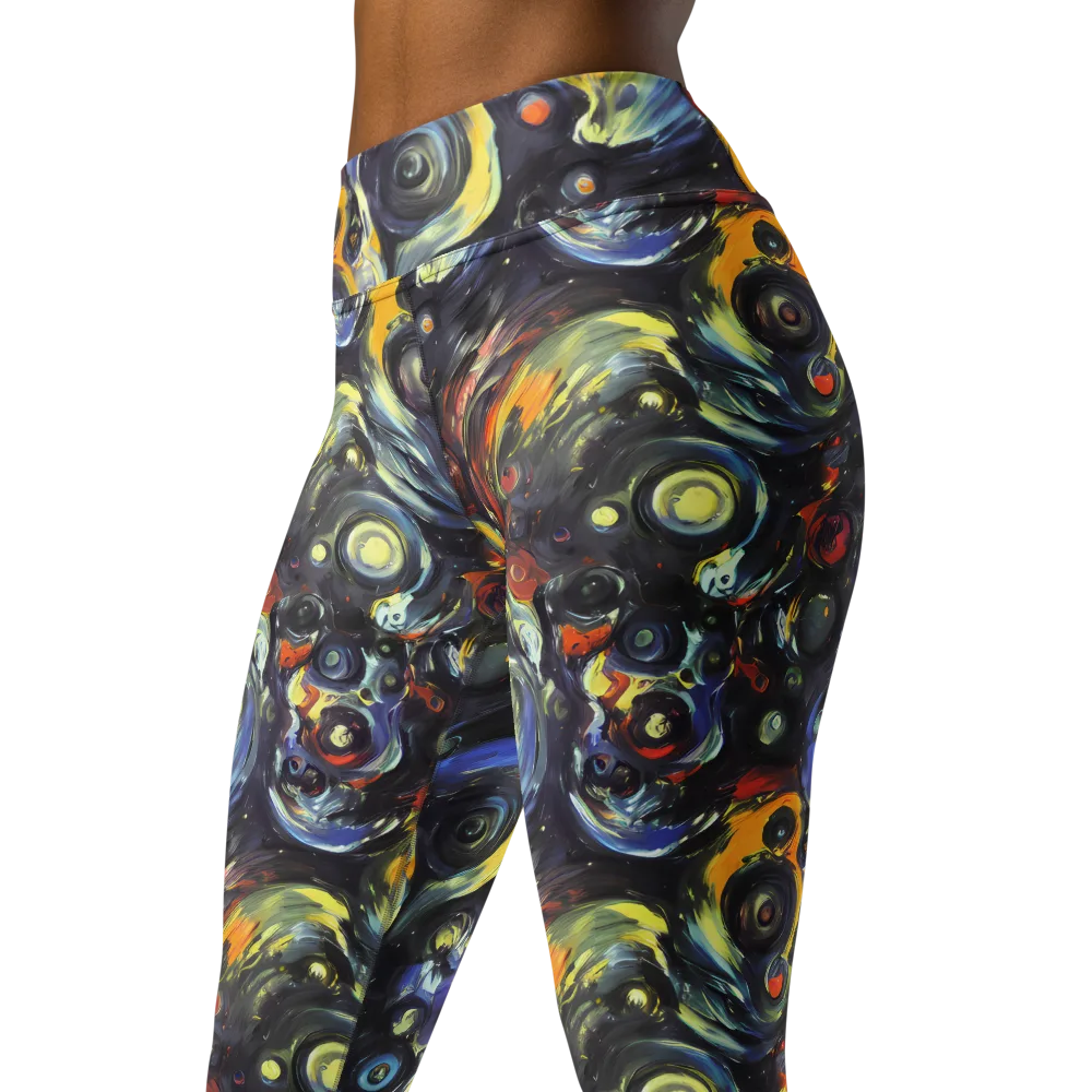 Corinthian Swirl on Yoga Leggings — Left Front